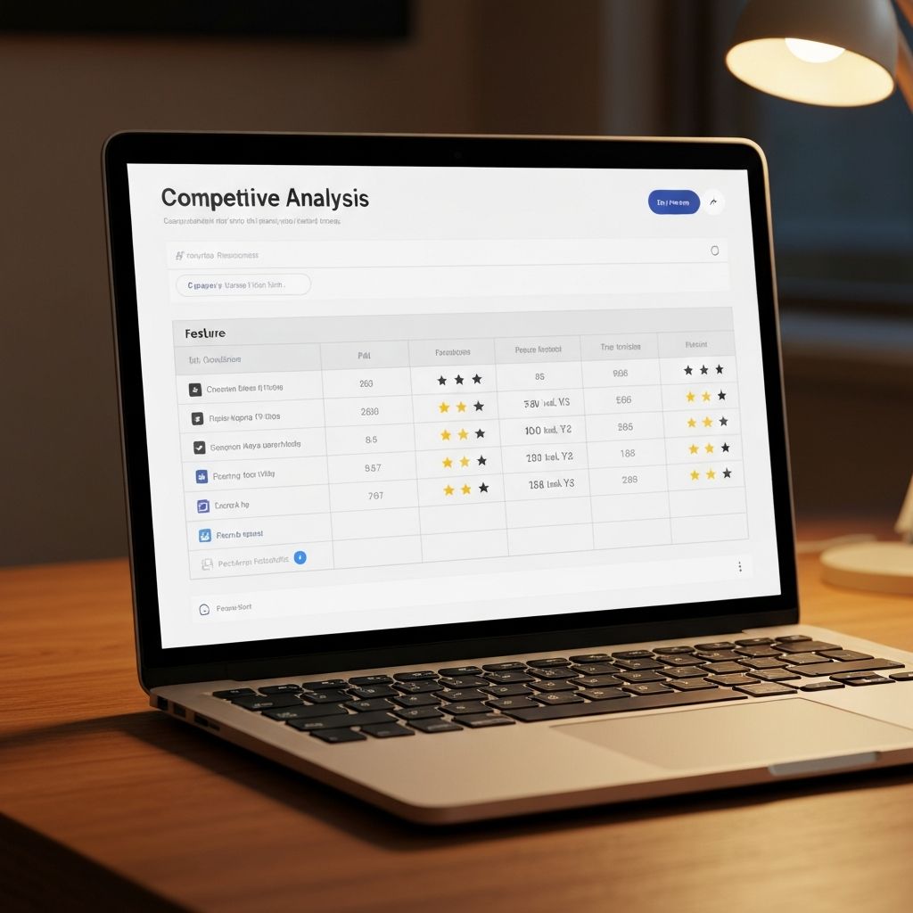 Competitive analysis feature matrix